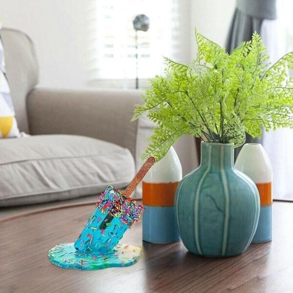2021 Creative Ice Melting icicle Sculpture Decoration Miniature Resin Craft Popsicles Ice Cream Accessories Home Decor 3