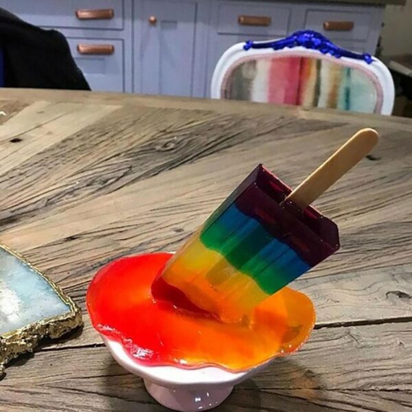 2021 Kreativ Äis Schmelzen Äis Skulptur Dekoratioun Miniatur Harz Handwierk Popsicles Glace Accessoiren Heemdekor 4