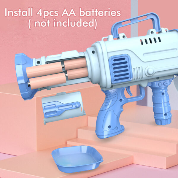 32 otvorov Detská hračka s bublinkovou pištoľou Gatling Elektrický automatický stroj na výrobu bublín Mydlo Voda Letné vonkajšie hračky 3