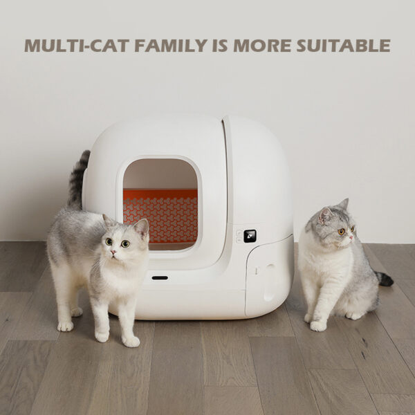 جعبه بستر گربه خانگی هوشمند با ظرفیت 7 لیتر توالت خودکار خود تمیز شونده برای گربه وای فای گربه بزرگ 1