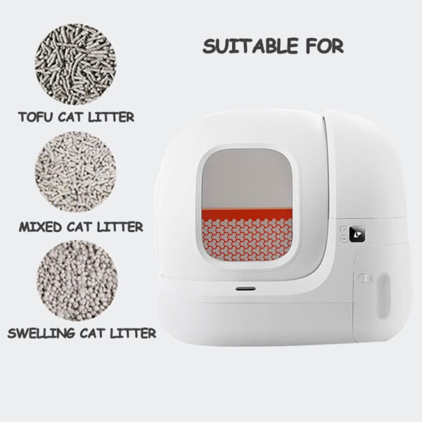 Ƙarfin 7L Mai Hankali Pet Cat Litter Akwatin Tsabtace Kai ta atomatik don Cat Wifi Babban Kitten 2