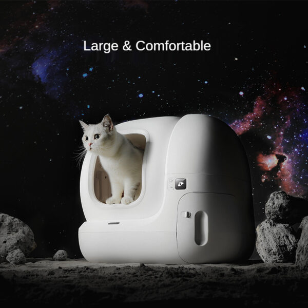 7L Kapasitet Intelligent Kattesøppel for kjæledyr Automatisk selvrensende toalett for Cat Wifi Stor kattunge