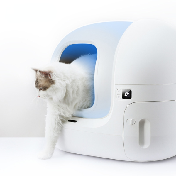 Kapasitas 7L Intelligent Pet Cat Litter Box Toilet Pembersih Otomatis Otomatis untuk Wifi Kucing Besar