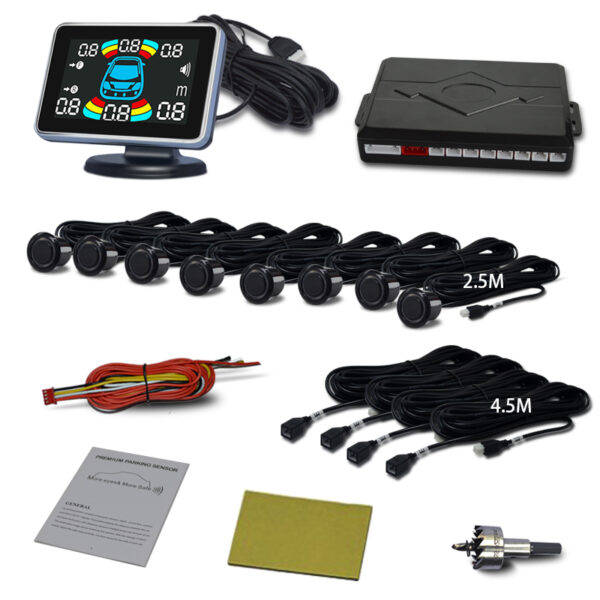 8 Parking Sensor Parktronic Car Automobile Reversing Backup Radar Electronics Rear Auto Detector Backing Assistance Kit 3