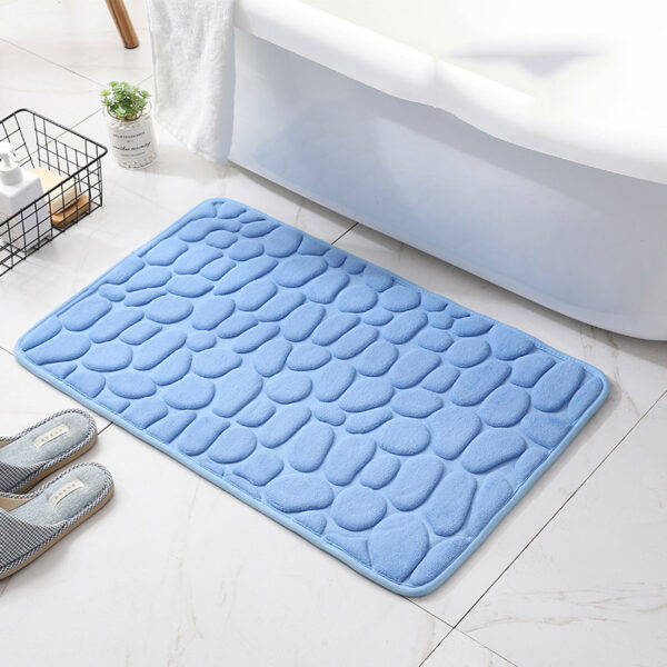 Cobblestone Embossed Bathroom Bath Mat Non slip Carpets In Wash Basin Bathtub Side Floor Rug Shower 2