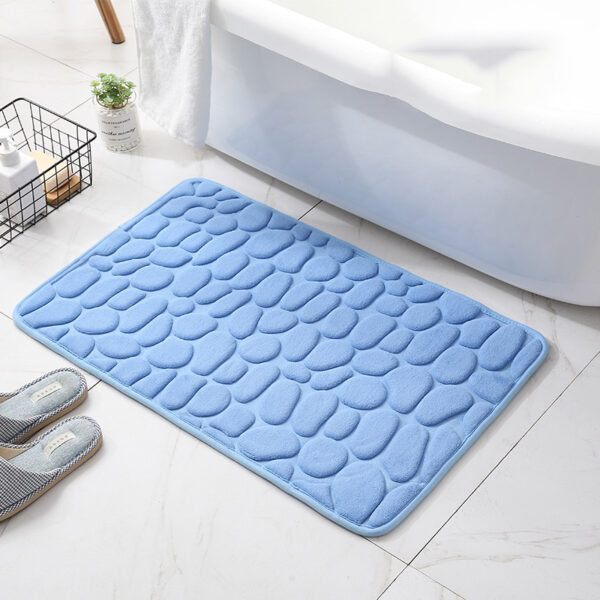 Cobblestone Embossed Bathroom Bath Mat Non slip Carpets In Wash Basin Bathtub Side Floor Rug Shower 2