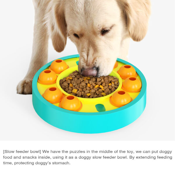 Dog Puzzle Toys Turntable Slow Feeder Educational Toy Interactive Leaking Food Bowl Slowly Eating Bowl Pet 1