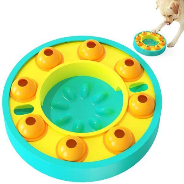 Dog Puzzle Toys Turntable Slow Feeder Educational Toy Interactive Leaking Food Bowl Slowly Eating Bowl Pet 1.jpg 640x640 1