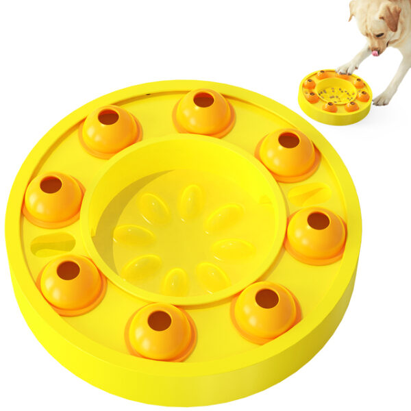 Dog Puzzle Toys Turntable Slow Feeder Educational Toy Interactive Leaking Food Bowl Slowly Eating Bowl Pet 2.jpg 640x640 2