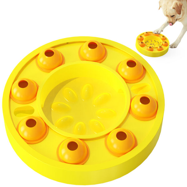 Dog Puzzle Toys Turntable Slow Feeder Educational Toy Interactive Leaking Food Bowl Slowly Eating Bowl Pet 2.jpg 640x640 2