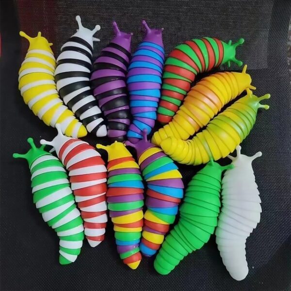 Fleksibel Fingertip Snail Sensory Toy Dewasa Antistress Squirming Slug Gelisah