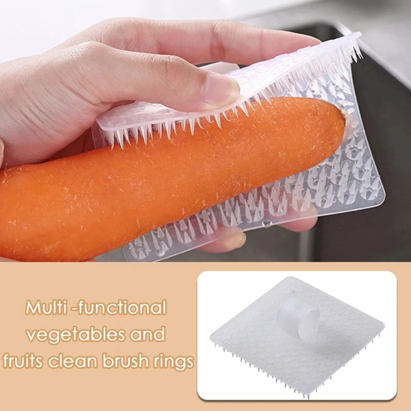 Fruit and Vegetable Cleaning Brush Kitchen Multi functional Vegetable and Fruit Cleaning Brush with Ring Cleaning