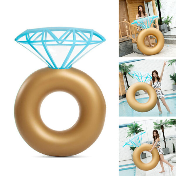 Giant Diamond Ring Style Inflatable Swimming Ring Pool Lounge Float Mattres Raft Kids Adult Swimming Circle