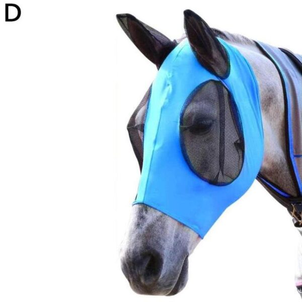 Horse Fly Masks Breathable Anti Mosquito Elastic Horse Face Cover Decor Face Shields With Ears Care 3.jpg 640x640 3