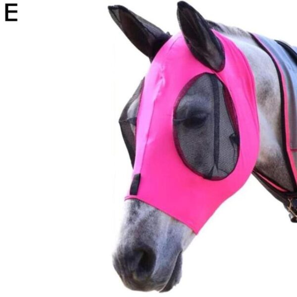 Horse Fly Masks Breathable Anti Mosquito Elastic Horse Face Cover Decor Face Shields With Ears Care 4.jpg 640x640 4