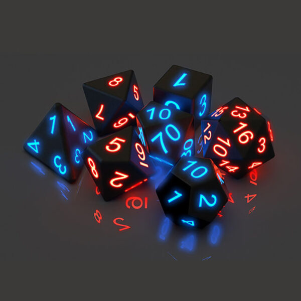 LED Hits Night Light Dice Polyhedral Luminous Mini Entertainment Fun Untuk Klub KTV Dice Bar Berwarna-warni