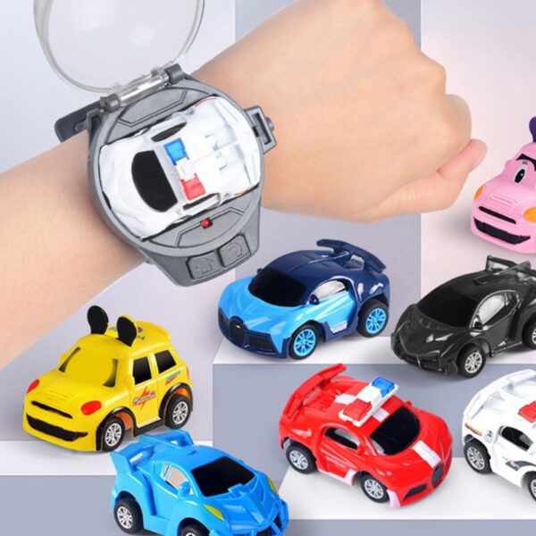 Mini Watch Control Car Cute RC Car Begleet mat Äre Kanner Kaddo fir Jongen Kanner op