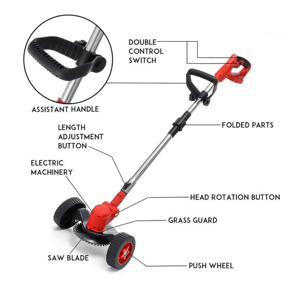 Gearrthóir Faiche Leictreach ONEVAN 2500W 20000RPM Trimmer Féar Gan sreang Fad Gearrthóir Inchoigeartaithe Uirlisí Gairdín Do Makita 8