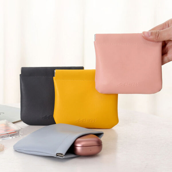 Portable Cosmetic Bag Earphone Cable Sundries Lipstick Mini Storage Case Organizer Elastic Sealing Women Girl Small