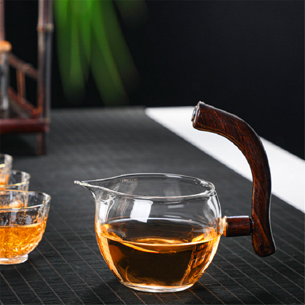 RORA Glass Teapot Set Automatic Lazy Teapot Magnetic Rotating Kungfu Heat Resistant Teapot Suit