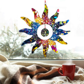 Rainbow Stained Acrylic Suncatcher - image 2