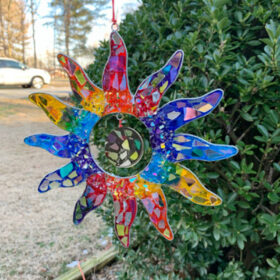 Rainbow Stained Acrylic Suncatcher - image 1