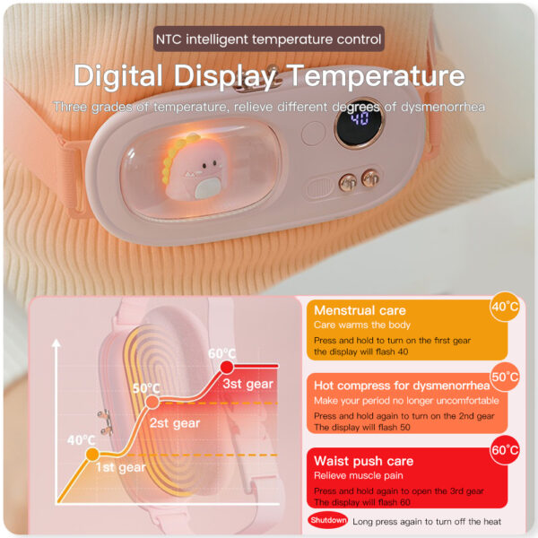 생리통 완화 복부 난방 마사지 따뜻한 궁전 벨트 전기 난방 자궁 경혈 진동 마사지 5