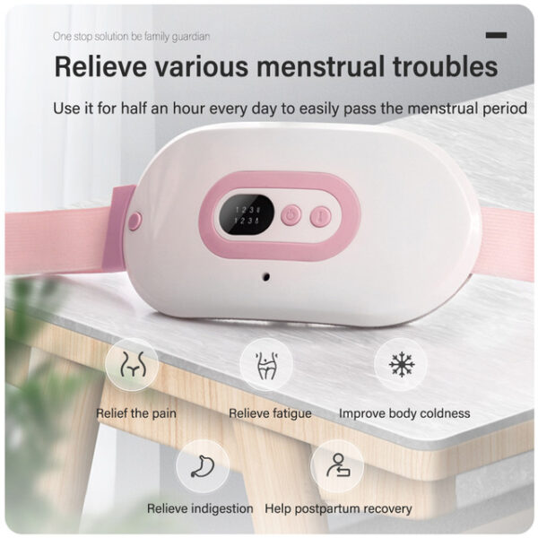 Relieve Menstrual Pain Abdominal Heating Massage Warm Palace Belt Electric Heating Uterus Acupoints Vibrating Massage