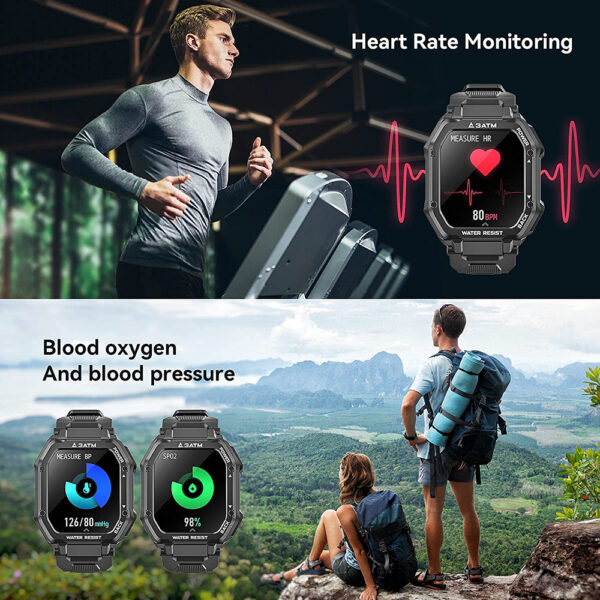 SENBONO 1 69 Inch 3ATM IP68 Waterproof Smart watch Men Women Fitness Tracker Blood Pressure Monitor 2