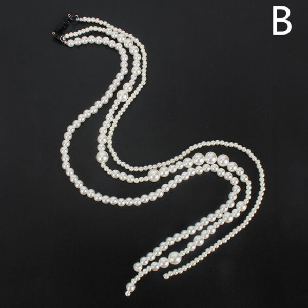 Cadena de borla llarga de perles simulades Pinça de cabell femení per a núvia Accessoris per a casament per a festes Joieria per a cabells Per a casament 1.jpg 640x640 1