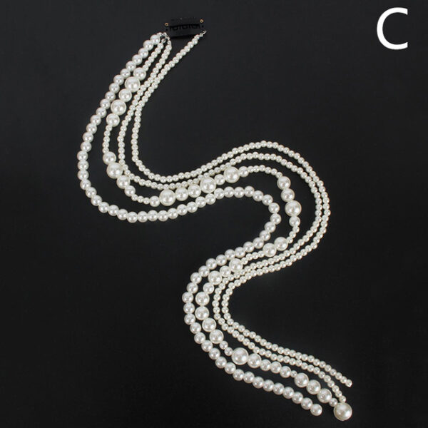 Cadena de borla llarga de perles simulades Pinça de cabell femení per a núvia Accessoris per a casament per a festes Joieria per a cabells Per a casament 2.jpg 640x640 2