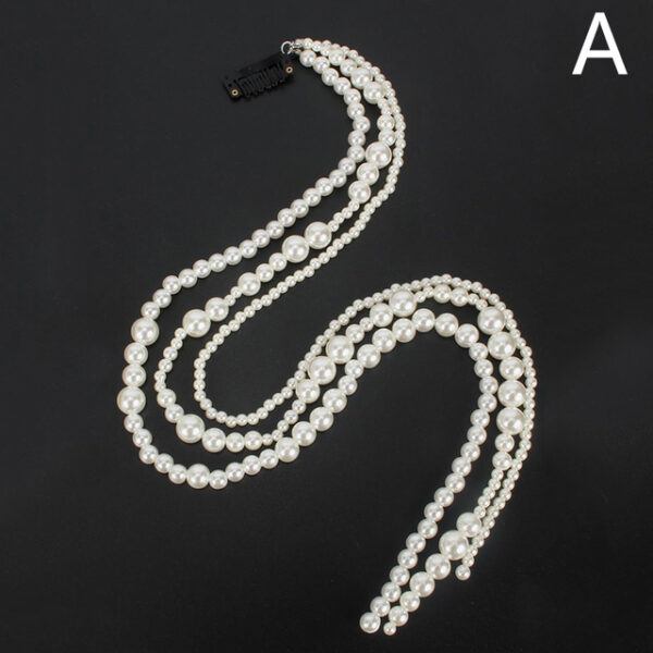 Cadena de borla llarga de perles simulades Pinça de cabell femení per a núvia Accessoris per a casament per a festes Joieria per a cabells Per a casament.jpg 640x640