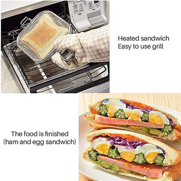 Stainless Steel Sandwich Maker Baking Mold Bread toaster Breakfast Machine Bread Cake Tool 3