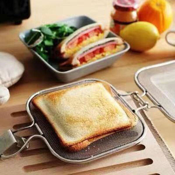 STAINLESS Steel Sandwich Maker Bakform Brout Toaster Kaffisdësch Machine Brout Kuch Tool