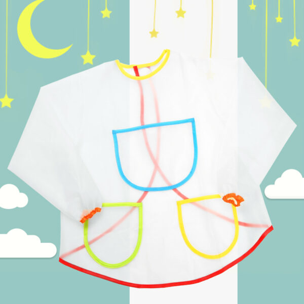 Waterproof Apron Children Babies Anti dirty Gown Transparent Kindergarten Drawing and Eating Bibs Baby Stuff for