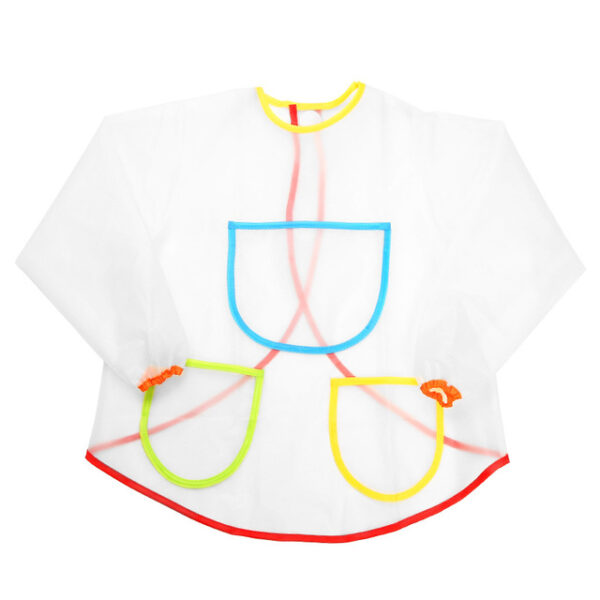 Waterproof Apron Children Babies Anti dirty Gown Transparent Kindergarten Drawing and Eating Bibs Baby Stuff