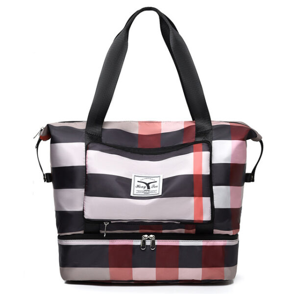 Waterproof Folding High Capacity Duffel Bag Fashion Plaid Travel Bag Women Cabin Tote Bag Weekend Gym 3.jpg 640x640 3