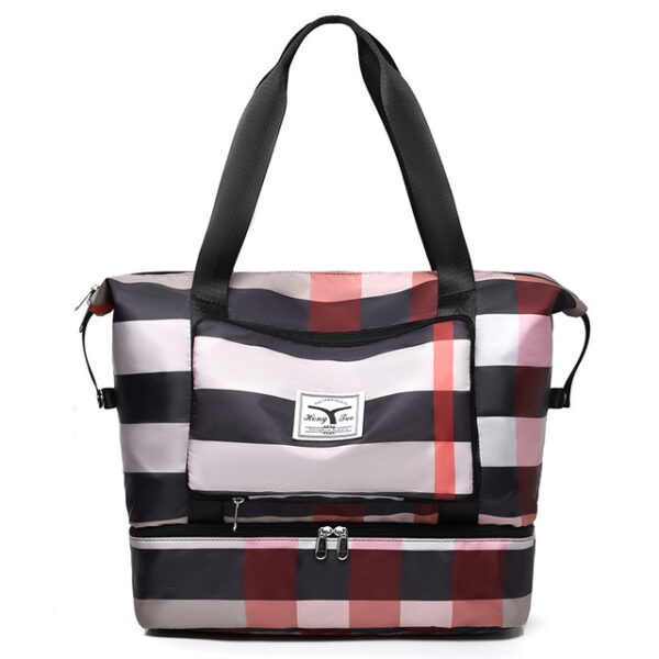 Waasserdicht ausklappen Héich Kapazitéit Duffel Bag Moud Plaid Reesbeutel Fraen Kabine Tote Bag Weekend Gym 3.jpg 640x640 3