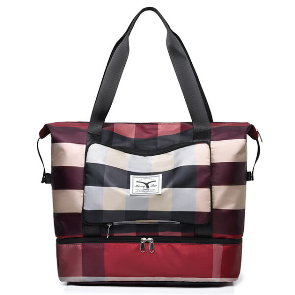 Mabomire Kika Agbara giga Duffel Bag Fashion Plaid Travel Bag Women Cabin Toti Bag Weekend