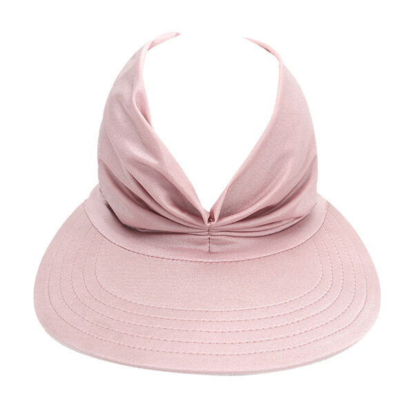 Awọn obinrin Ooru Hat Sun Visor Sun Hat Anti ultraviolet Elastic Hollow Top Hat Casual Wide 3