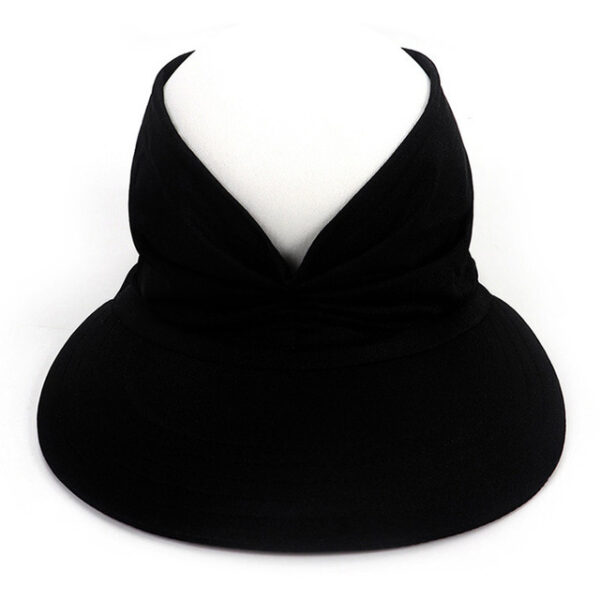 Awọn obinrin Ooru Hat Sun visor Oorun Hat Anti ultraviolet Rirọ Hollow Top Hat Casual Wide 5.jpg 640x640 5