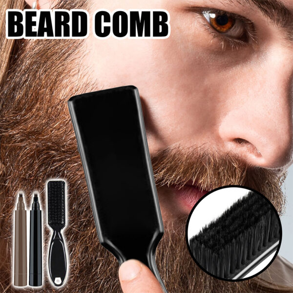 1Set Beard Filler Pen Set Waterproof Beard Pen Beard Stroke Pen Set Black Brown Hair Pencil