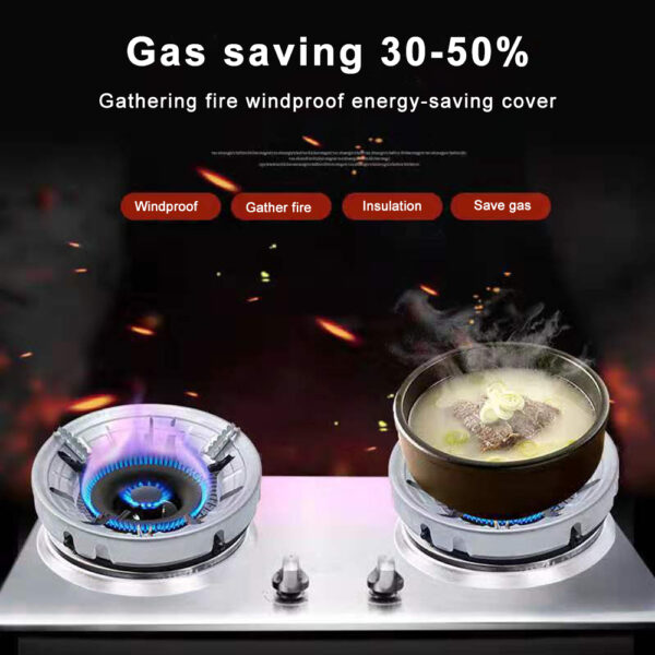 2021 Wind Shield Bracket Gas Stove Energy Saving Cover Disk Fire Reflection Windproof Stand Accessories For 3
