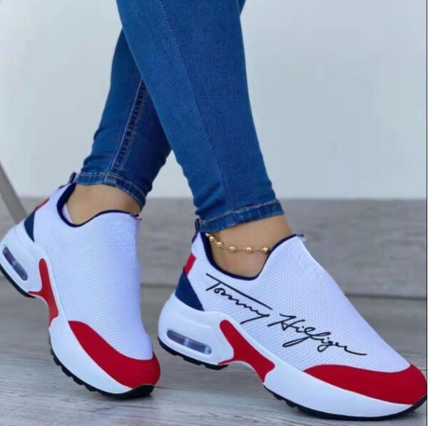 2022 VAOVAO vehivavy kapa Selafon'ny loko matevina Flats vehivavy kiraro kanto mifoka rivotra Wedges vehivavy mandeha Sneakers