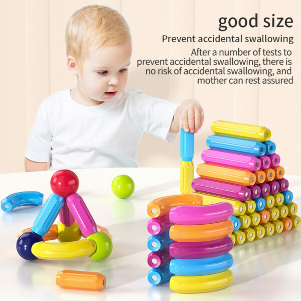 Kids Magnetic Construction Set Magnetic Balls Stick Building Blocks Montessori Educational Toys For Children Gift 1