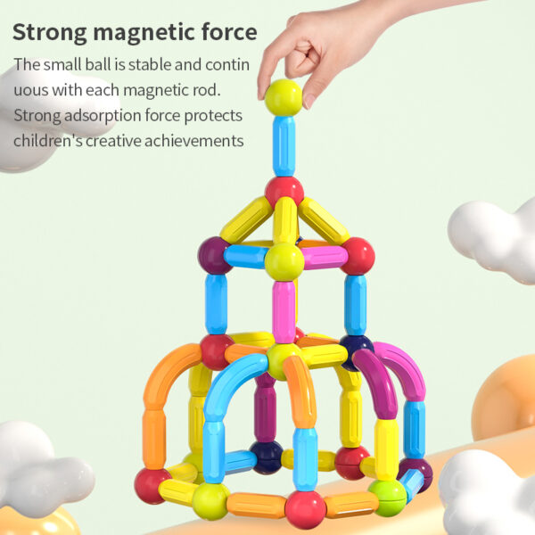 Kids Magnetic Construction Set Magnetic Balls Stick Building Blocks Montessori Educational Toys For Children Gift 3
