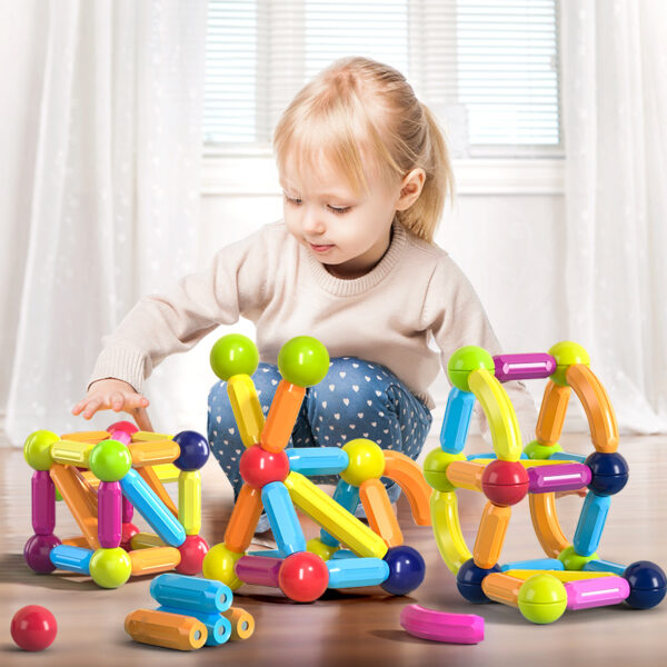 Kids Magnetic Construction Set Magnetic Balls Stick Building Blocks Montessori Educational Toys For Children Gift 4