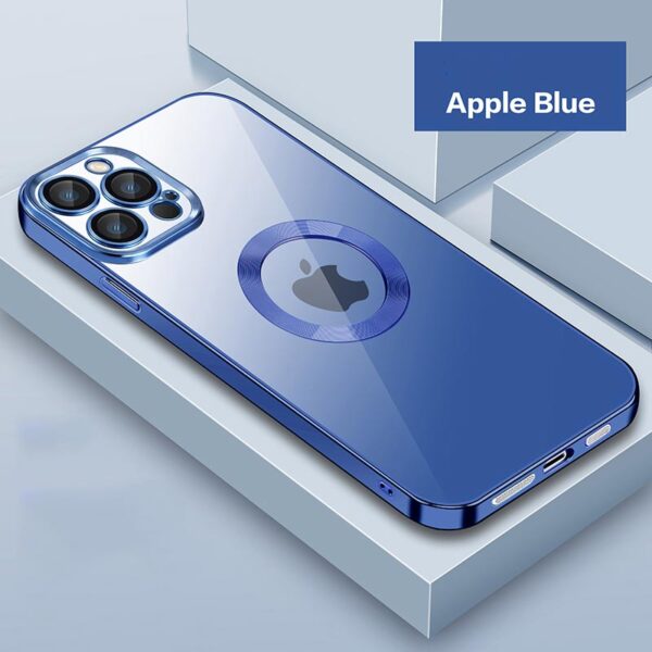 OceSap para iPhone 13 Pro Max funda de lujo chapado TPU lente de cristal película contraportada para 3