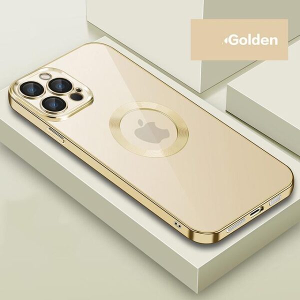 OceSap para iPhone 13 Pro Max Case Luxury Plating TPU Glass Lens Film Contraportada para 3.jpg 640x640 3