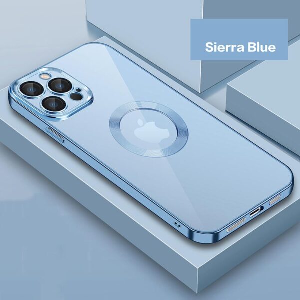 OceSap para iPhone 13 Pro Max funda de lujo chapado TPU lente de cristal película contraportada para